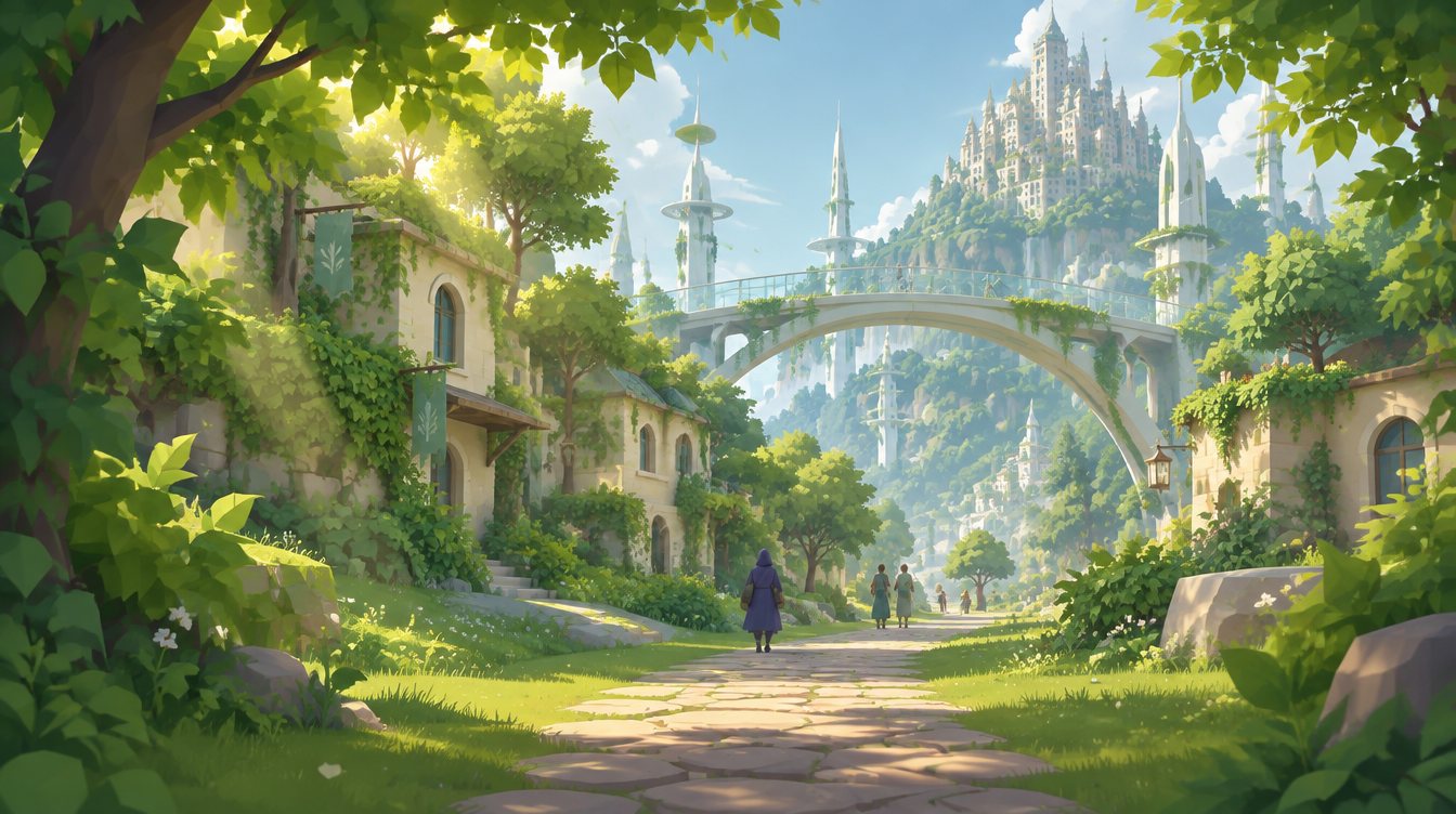 The path into the city, under the bridge